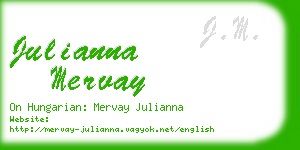 julianna mervay business card